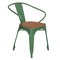 Flash Furniture Green Metal Stack Chair with Teak Poly Resin Seat CH-31270-GN-PL1T-GG - alternate 10